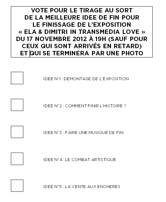 Bulletin de vote pour le tirage au sort